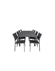 Matgrupp Marbella med Santorini matstolar, 240 × 100 cm