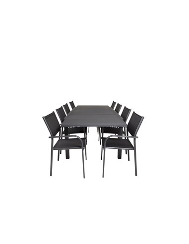 Matgrupp Marbella med Santorini matstolar, 240 × 100 cm