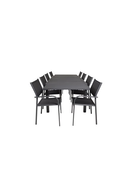 Matgrupp Marbella med Santorini matstolar, 240 × 100 cm