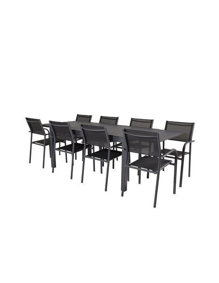 Matgrupp Marbella med Santorini matstolar, 240 × 100 cm