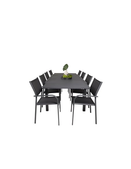 Matgrupp Marbella med Santorini matstolar, 240 × 100 cm