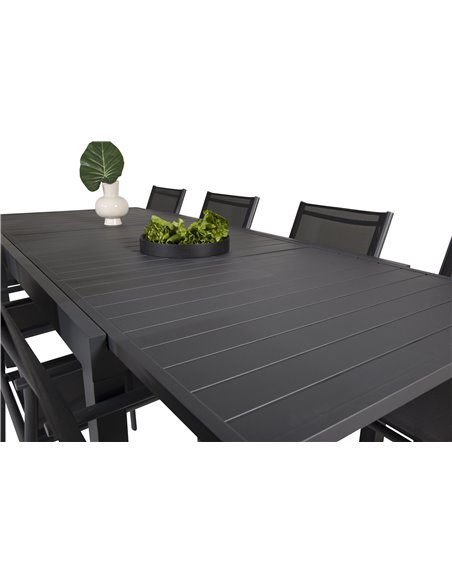 Matgrupp Marbella med Santorini matstolar, 240 × 100 cm