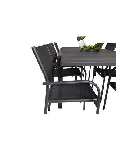 Matgrupp Marbella med Santorini matstolar, 240 × 100 cm