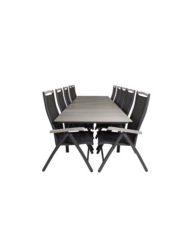 Matgrupp Levels med Albany matstolar, 224 × 100 cm