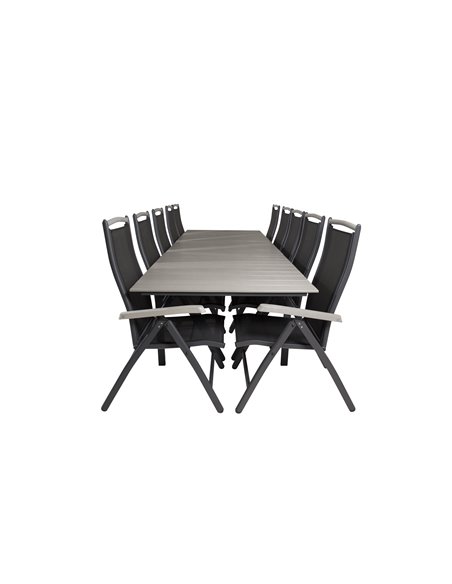 Matgrupp Levels med Albany matstolar, 224 × 100 cm