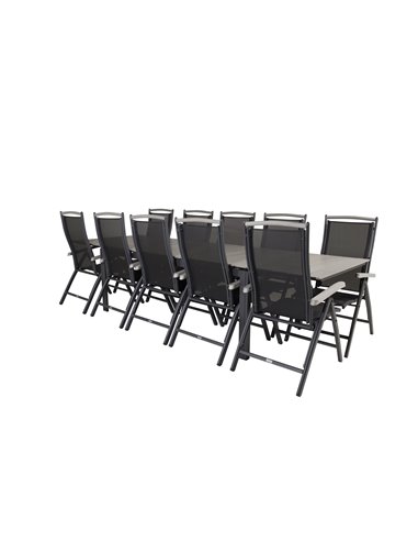 Matgrupp Levels med Albany matstolar, 224 × 100 cm