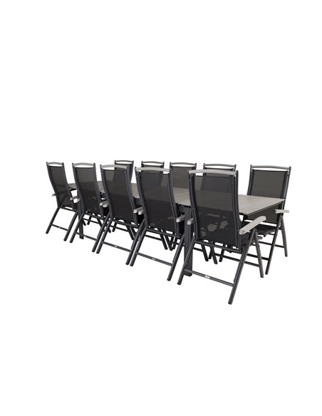 Matgrupp Levels med Albany matstolar, 224 × 100 cm