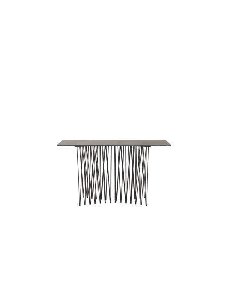 Sidobord Stone Bord, 130 × 37 cm, Svart