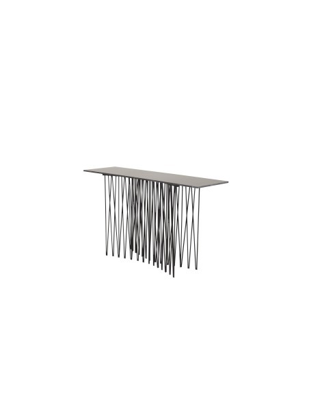 Sidobord Stone Bord, 130 × 37 cm, Svart