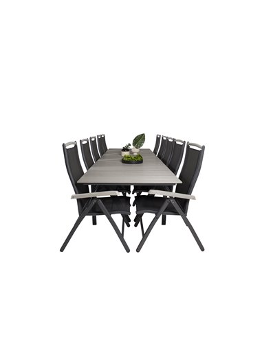 Matgrupp Levels med Albany matstolar, 224 × 100 cm