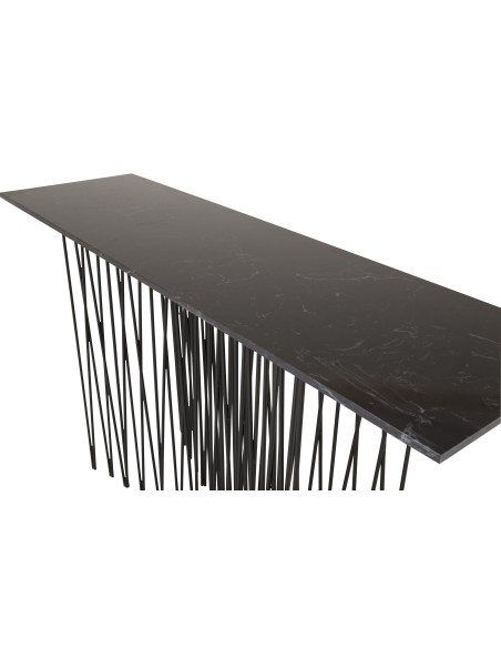 Sidobord Stone Bord, 130 × 37 cm, Svart