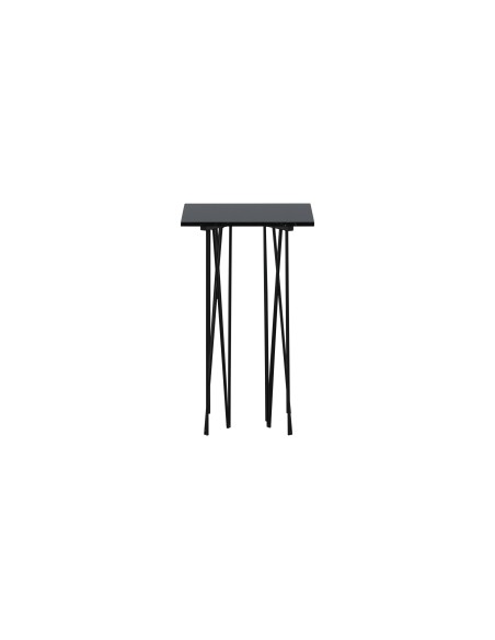 Sidobord Stone Bord, 40 × 40 cm, Svart