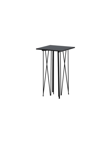 Sidobord Stone Bord, 40 × 40 cm, Svart