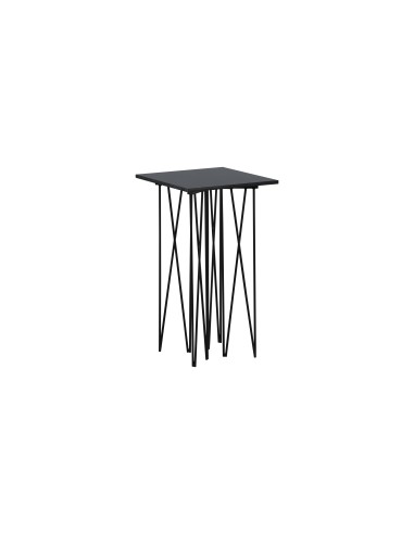 Sidobord Stone Bord, 40 × 40 cm, Svart