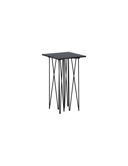 Sidobord Stone Bord, 40 × 40 cm, Svart