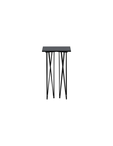 Sidobord Stone Bord, 40 × 40 cm, Svart