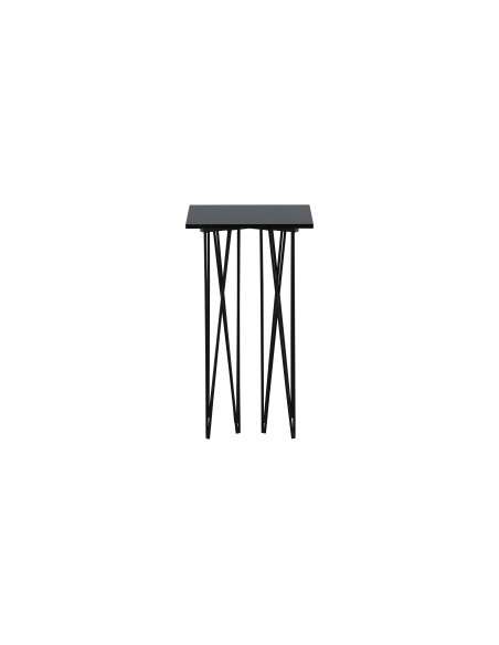 Sidobord Stone Bord, 40 × 40 cm, Svart