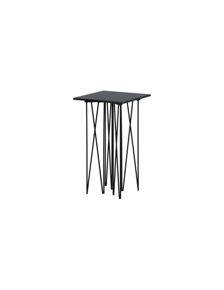 Sidobord Stone Bord, 40 × 40 cm, Svart