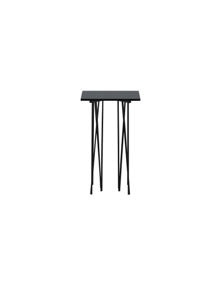 Sidobord Stone Bord, 40 × 40 cm, Svart