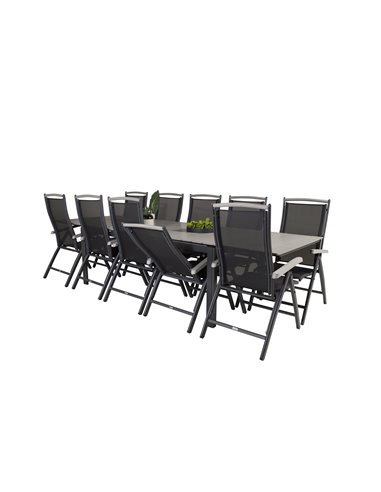Matgrupp Levels med Albany matstolar, 224 × 100 cm
