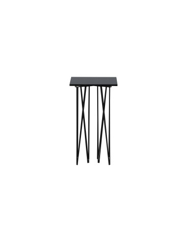 Sidobord Stone Bord, 40 × 40 cm, Svart