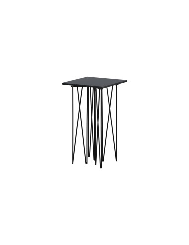 Sidobord Stone Bord, 40 × 40 cm, Svart