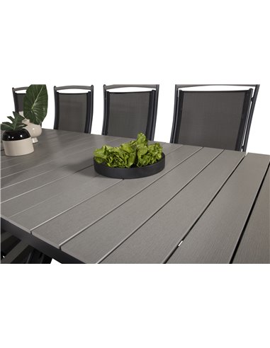 Matgrupp Levels med Albany matstolar, 224 × 100 cm