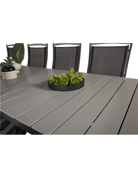 Matgrupp Levels med Albany matstolar, 224 × 100 cm
