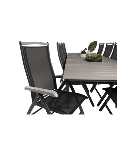 Matgrupp Levels med Albany matstolar, 224 × 100 cm