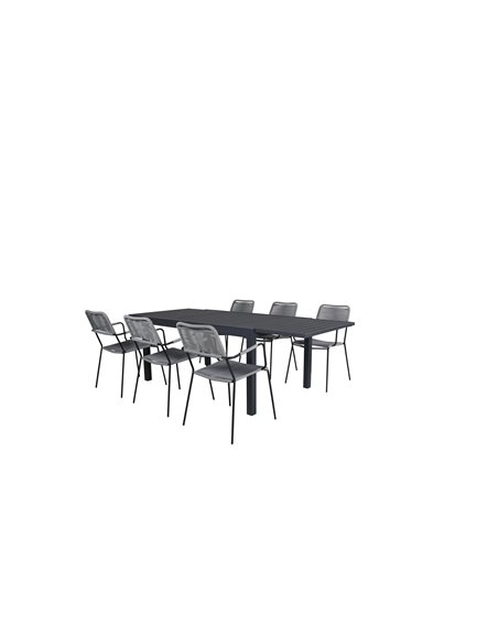 Matgrupp Marbella med Lindos matstolar, 240 × 100 cm