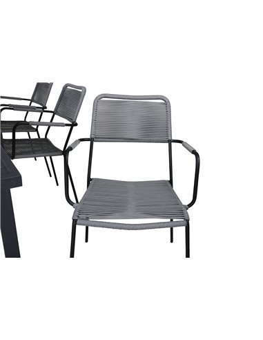 Matgrupp Marbella med Lindos matstolar, 240 × 100 cm