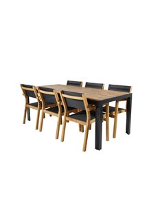 Matgrupp Bois med Venice matstolar, 205 × 90 cm 2