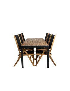 Matgrupp Bois med Little John matstolar, 205 × 90 cm
