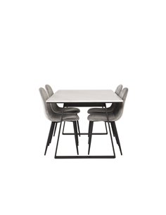 Matgrupp Estelle med Polar matstolar, 140 × 90 cm