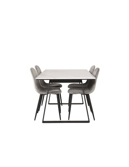 Matgrupp Estelle med Polar matstolar, 140 × 90 cm