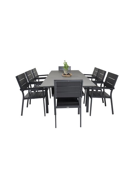 Matgrupp Levels med Levels matstolar, 160 × 100 cm