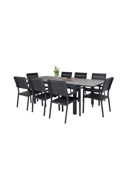 Matgrupp Levels med Levels matstolar, 160 × 100 cm