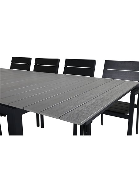 Matgrupp Levels med Levels matstolar, 160 × 100 cm