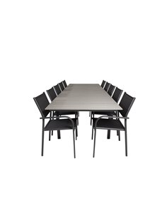Matgrupp Levels med Santorini matstolar, 224 × 100 cm