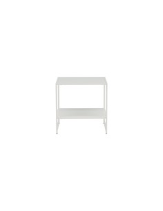 Sidobord Staal Bord, 50 × 50 cm, Vit