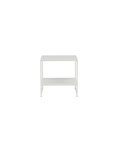Sidobord Staal Bord, 50 × 50 cm, Vit