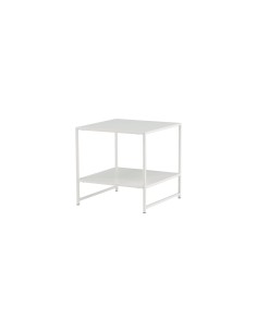 Sidobord Staal Bord, 50 × 50 cm, Vit 2