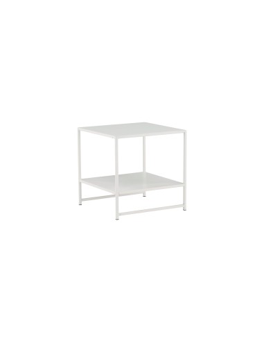 Sidobord Staal Bord, 50 × 50 cm, Vit