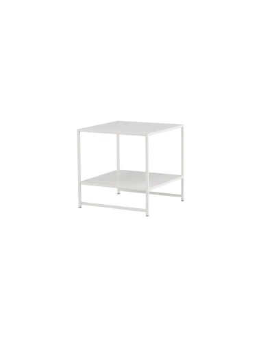 Sidobord Staal Bord, 50 × 50 cm, Vit