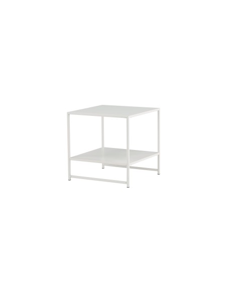 Sidobord Staal Bord, 50 × 50 cm, Vit