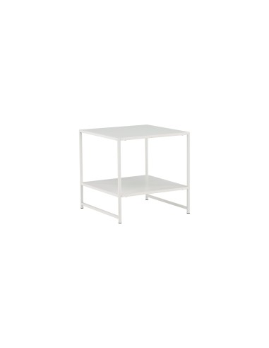 Sidobord Staal Bord, 50 × 50 cm, Vit