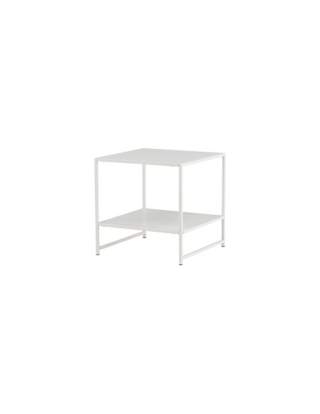 Sidobord Staal Bord, 50 × 50 cm, Vit