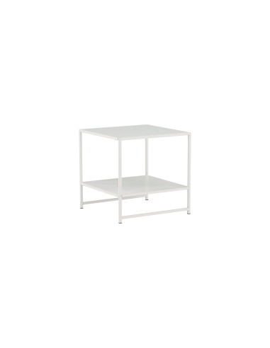 Sidobord Staal Bord, 50 × 50 cm, Vit