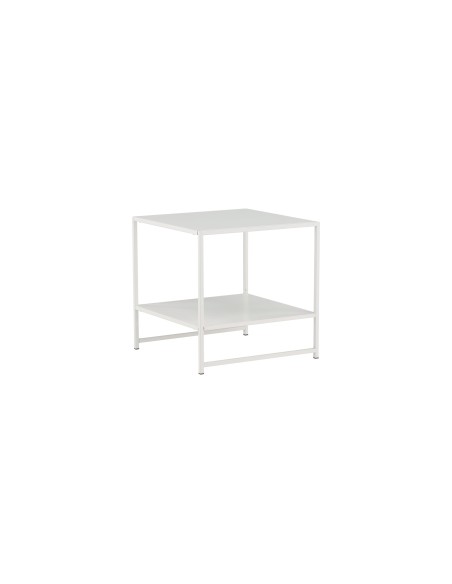 Sidobord Staal Bord, 50 × 50 cm, Vit