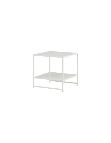 Sidobord Staal Bord, 50 × 50 cm, Vit